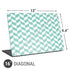 Blue White Chevron Universal Laptop 16in (13 x 9.4in) Skin